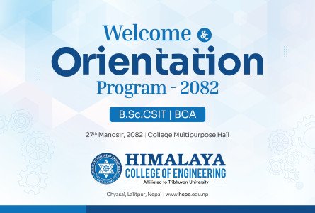 Welcome & Orientation Program – 2082 (B.Sc. CSIT | BCA)